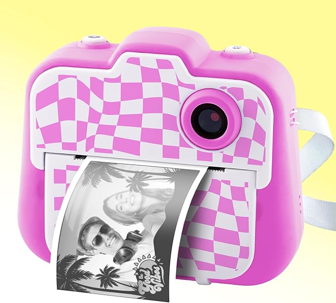 Photo Creator 3-in-1 Instant Camera for Kids – Pink; Camera, Instant Printer & Photo Booth with Fun Frames & Filters