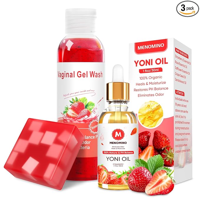 Feminine Wash & Yoni Soap Bar & Yoni Oil for Women pH Balance, Yoni Wash for Vaginal Moisturizing Remove Odor, 5.07 Fl.Oz Intimate Wash 1 Fl.Oz Organic Feminine Oil & 3.53oz Yoni Bar