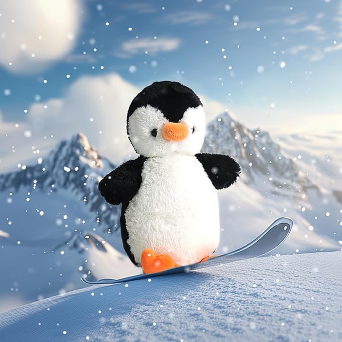 RECUR Plush Penguin Stuffed Animals,Soft Plushie Penguin,9 Inches