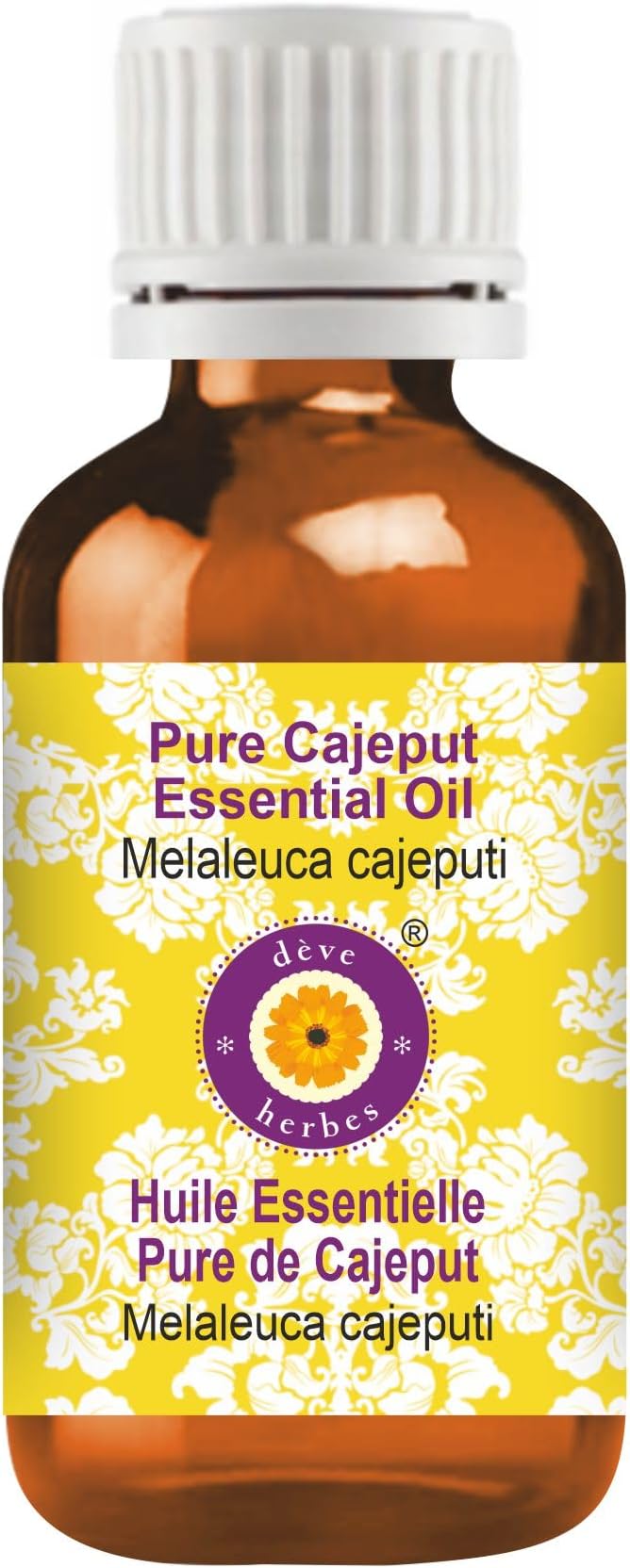 Deve Herbes Pure Cajeput Essential Oil (Melaleuca cajeputi) Steam Distilled 5ml (0.16 oz)