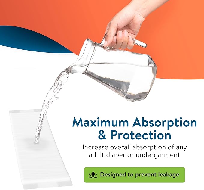 Inspire Incontinence Booster Pads Super Absorbent Absorbs Over 5 Cups | Liner Women and Men | Inserts for Adult Diapers Overnight 88 Count