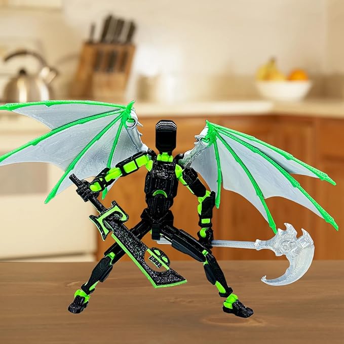 T13 Action Figure Set (Assembly Completed) - Titan 13 Robot Movable, 3D Printed Articulated, Full Body Mechanical Doll - Christmas Birthday Gift for Kids Adult