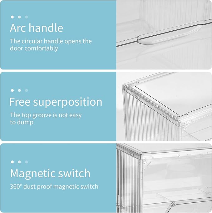 Acrylic Display Case, 2 Layer Adjustable Figure Display Case, Acrylic Display Box with Magnetic Door for Collectibles Action Figure |14.5 x 7.2 x6.3inches (1, 14.5 x 7.2 x6.3inches)
