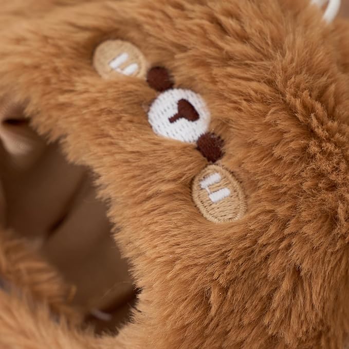 CALEMBOU Plush Doll Clothes, 4 Inches Cute Animal Series Plush Doll Clothes for 10cm Kimmon Mimon, Kawaii Doll Clothes Accessories Set for Birthday Gifts (Brown Bear Set)