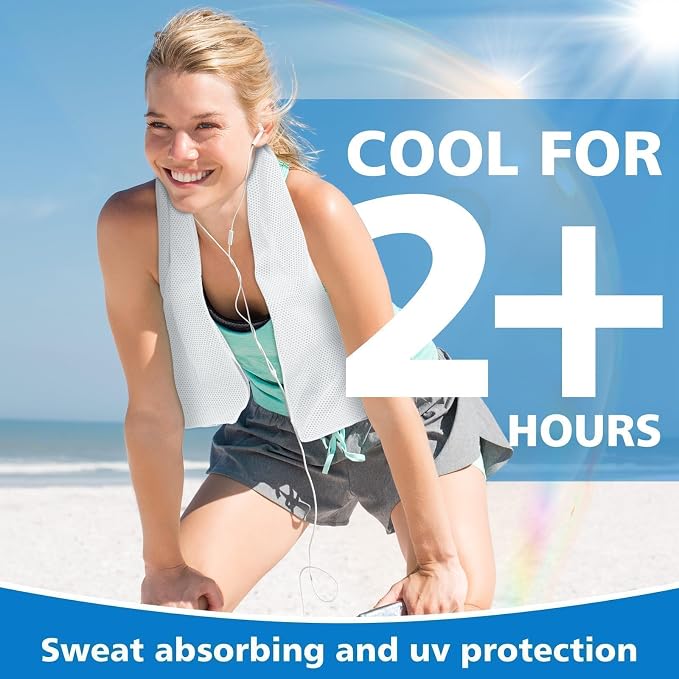 24 Pack Cooling Towels Bulk for Neck and Face 40"x12" Ice Cooling Sweat Rags Microfiber Soft Breathable Soft Chilly Towel for Yoga Golf Sport Running