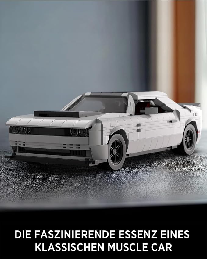 Nifeliz Demon Muscle CAR Model Set, Iconic Building Toy Model for Adults, Ideal Display Set for Gift-Giving to Muscle Car Fans (1225 PCS, NF10284)