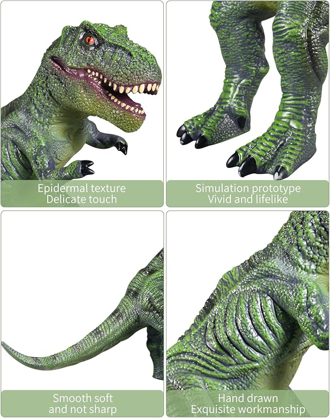Large Dinosaur Toys- 28" Tyrannosaurus Rex Soft Dinosaur Toys for Kids 3-5, Big Inflatable Dinosaur for Boys Girls, Toddler Dinosaur Party Favors (Tyrannosaurus Rex)