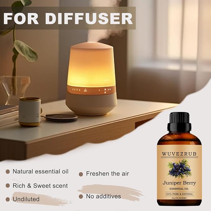 Juniper Berry Essential Oils, 60ML Pure and Natural Essential Oil for Aromatherapy Diffuser - Juniper Berry /2 Fl Oz