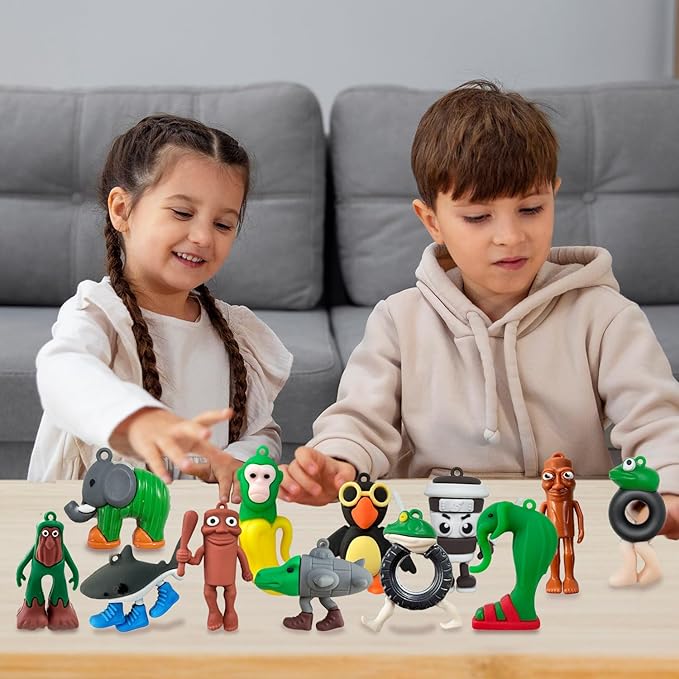 24pcs Italian Brainrot Toys,Tralalero Tralala Action Figure Toys,Tung Tung Sahur Doll 2.5in,Funny Animals,Meme Shark Collectible Doll Charm, Portable Cute Decor & Gift (Figure only)