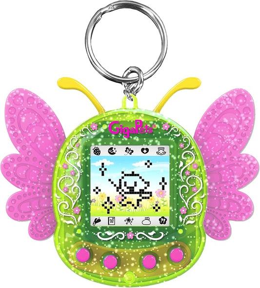 Giga Pets Green Pixie Interactive Digital Pet, Upgraded Virtual Pets for Kids, 8 Different Pixie Evolutions, Classic 90’s Gaming Boys, Girls Toys