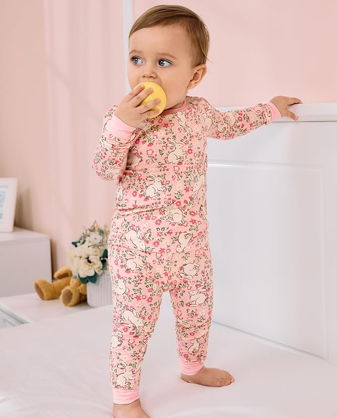 Bamboo Viscose Toddler Girls Kids Pajamas Unicorn Mermaid Pjs Long Sleeve Snug fit 12M-8Y 2pcs Soft Jammies