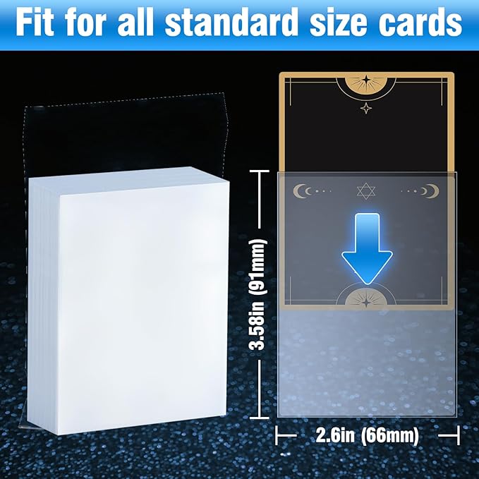 600ct Penny Sleeves, EDUDIIU Penny Sleeve for Trading Cards, Card Penny Sleeve, Soft Card Sleeves, Plastic Clear Baseball Card Protector for Sports, Football, Game, TCG, MTG Cards