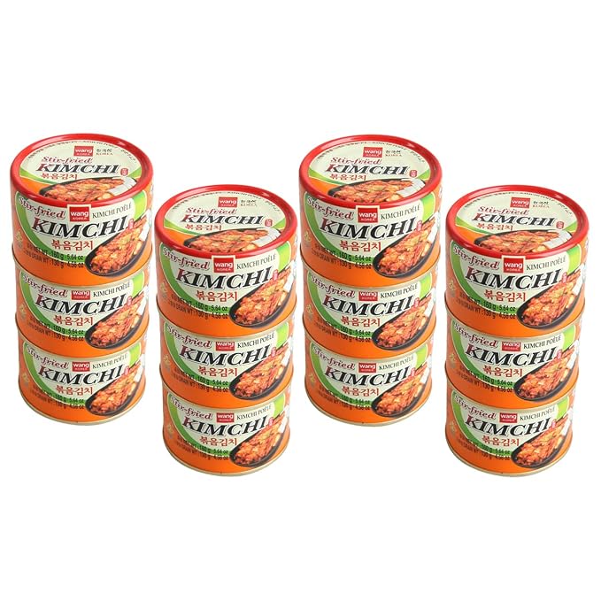 Wang Korean Canned Stir-Fried Kimchi, 5.64 Ounce, Pack of 12.