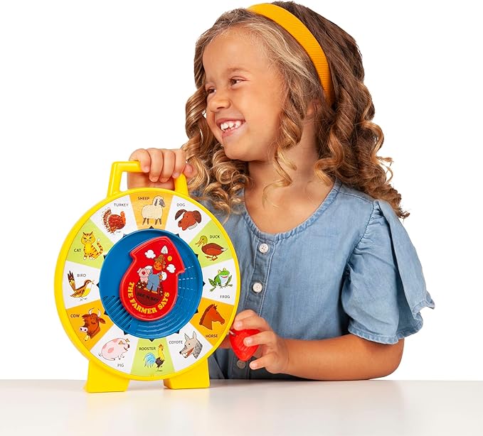 Fisher Price Classics - Farmer Says See 'n Say - Vintage Learning Toy, Sounds and Animals, Interactive Retro Game for Kids, Girls, Boys, Baby, Preschoolers, Toddlers, Unisex Ages 18 Months +