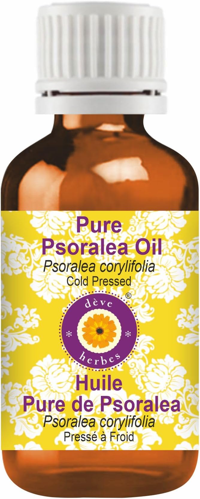 Deve Herbes Pure Psoralea Oil (Psoralea corylifolia) Cold Pressed 15ml (0.50 oz)