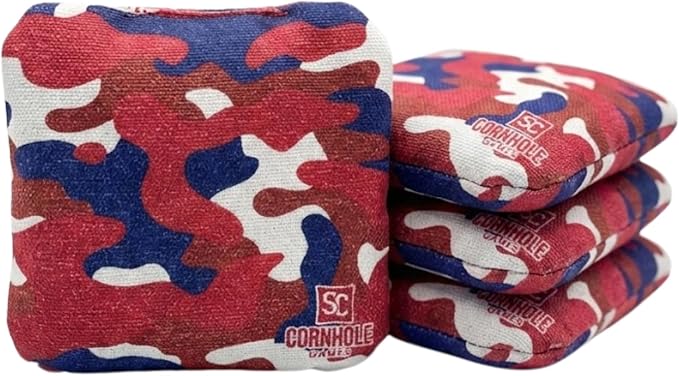 Professional Dual Sided Cornhole Bags- 16 oz 6x6 w/Premium Resin Fill - Official Tournament Slide/Stick Pro Bean Bags - Regulation/Approved