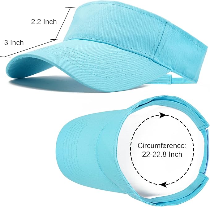 ANDICEQY Sports Sun Visor Hat, Sun Hat Visors for Women and Men for Outdoor | Adjustable Sun Visor Hats, Lightweight & Breathable, Cotton, Ideal for Running, Tennis, Golf, Outdoor Sports and Beach