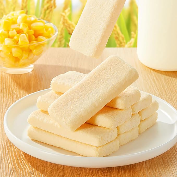 XCVFDVOR milk classic rice snack - individually packaged rice crackers with rich milk flavor - crispy rice cakes 240g/8.46oz