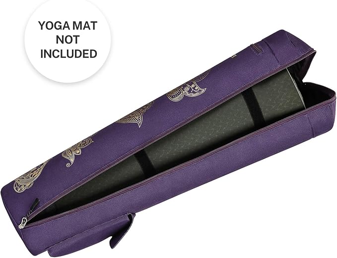 Gonex Yoga Mat Bag, Yoga Mat Carrier Full-Zip Exercise Yoga Mat Carry Bag for Women Men with 2 Multi-Functional Storage Cargo Pockets Extra Wide Adjustable Shoulder Strap