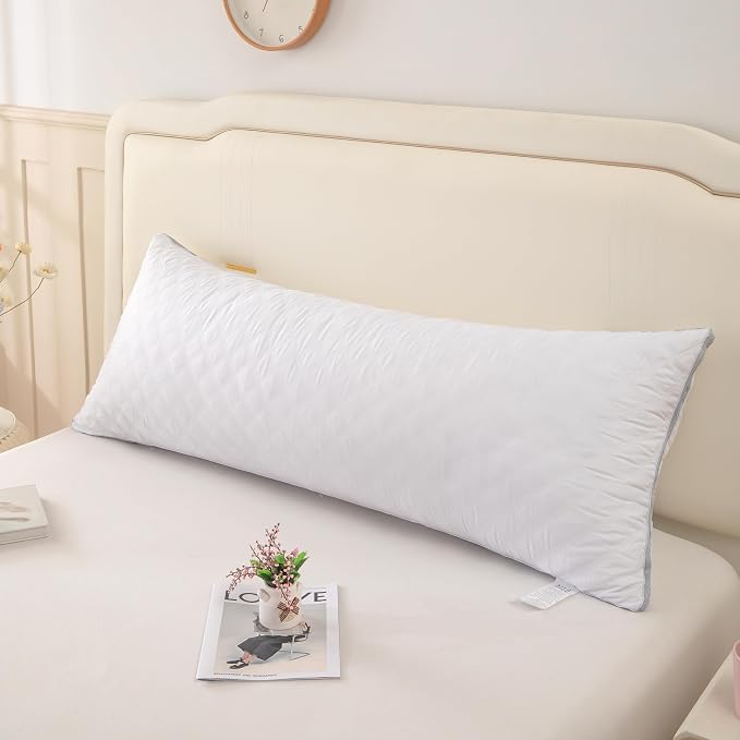HITO Body Pillow Down Alternative for Back, Stomach or Side Sleepers 21"x54" Fluffy