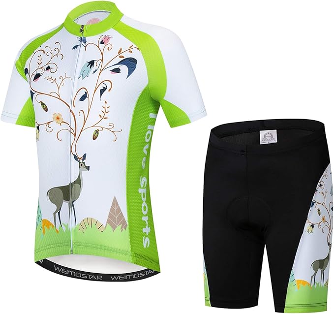 Children Cycling Jersey Set Clothing Boys Girls Shorts Pad Suits