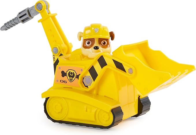 PAW Patrol, Rubble’s Bulldozer, Toy Vehicle with Collectible Action Figure, Sustainably Minded Kids Toys for Boys & Girls Ages 3 and Up
