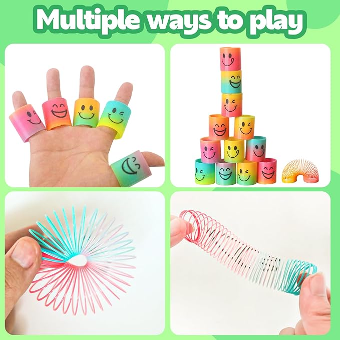 Cocurb 128 Pcs Mini Spring Party Favors for Kids 4-8,Fun Goodie Bag Stuffers for Birthdays, Classroom Prizes, and Small Toys Gifts (4 Assorted Designs)