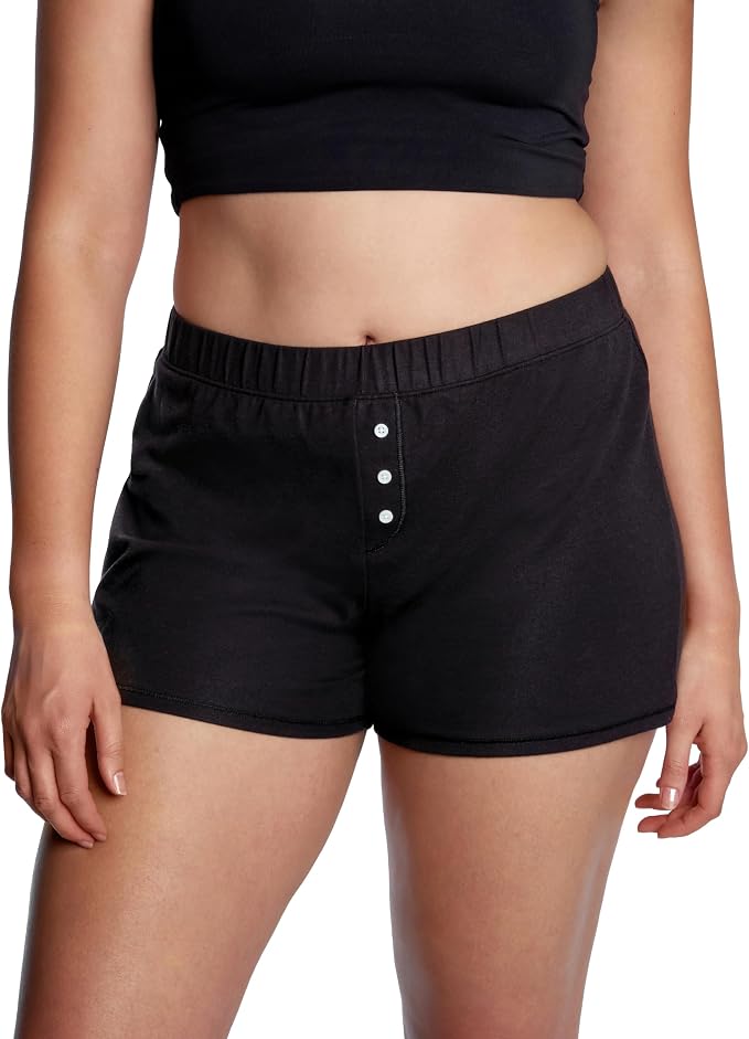 Thinx Ultra-Soft Period Underwear, Overnight Sleep-Shorts Leakproof, Holds Up to 12 Regular Tampons*, Period Underwear for Women, Reusable & Controls Odor, Black, XS
