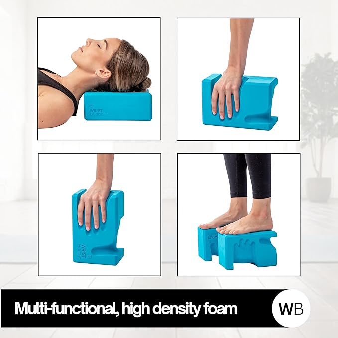 WRISTBuddy® Hand-Shaped Ergonomic Yoga Blocks for Optimal Wrist Support During Yoga, Pilates, Pushups, Planks, and Handstands - Patented Non Slip Blocks for Enhanced Stability and Comfort.