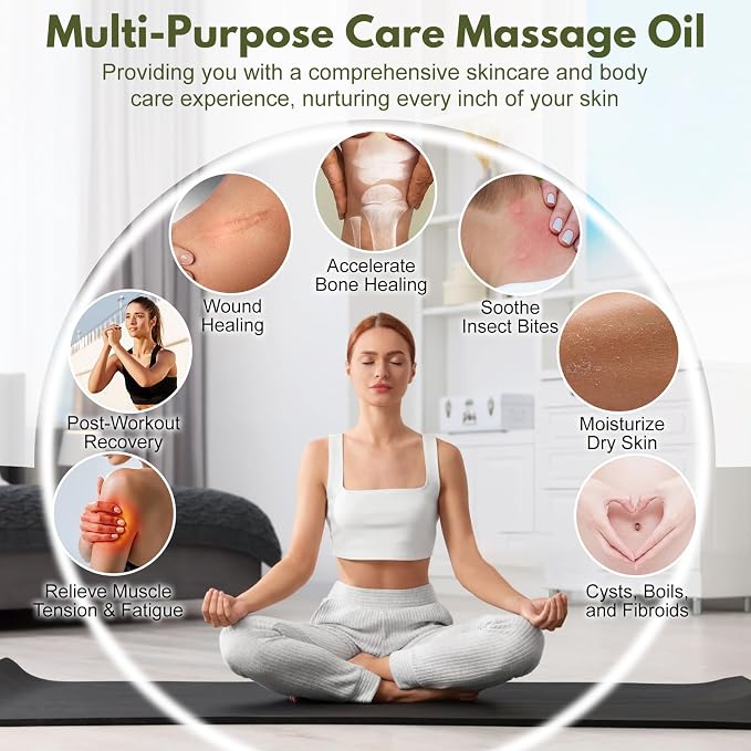 Poke Root Castor Oil Organic - 3.4 Fl Oz (100ML) - Lymphatic Support Massage Liquid, Natural Deep Tissue Relief Drops for Boils, Fibroids, Cysts, Swollen Lymph Nodes, Breast & Joint Health