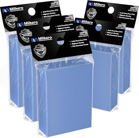 500 Count Card Sleeves, Matte Magic Card Sleeves, Smooth Shuffle & Tear Resistant, Fit for MTG, TCG, CCG (Light Blue)