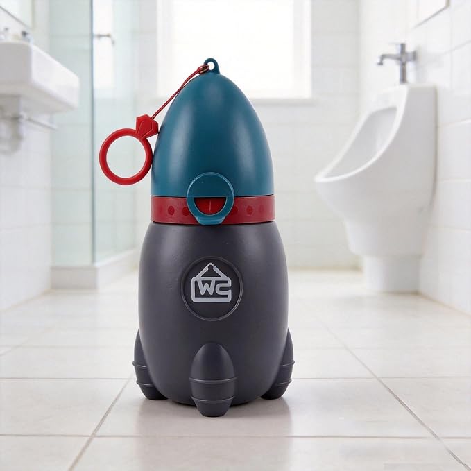Lightweight Portable Urinal for Kids-Rocket Toy Design Emergency Potty for Toddler, Easy to Carry Travel Potties for Car Camping, Leak-Proof Children Urinal Potty Training Aid