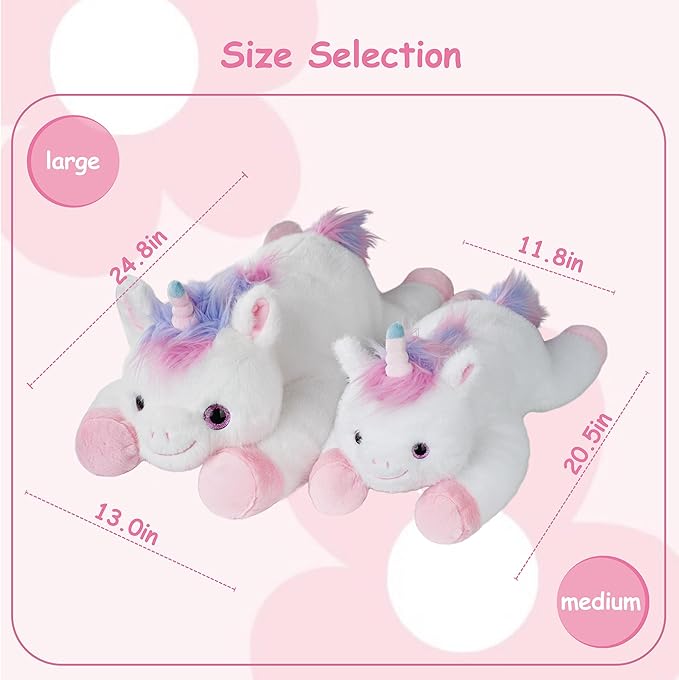 Weighted Stuffed Animals Unicorn - 20.5" Cute Toy Pillow Plushie Gifts for Kids Boys Girls & Adults, 3 lbs Ultra-Soft Washable Plush Pillowfort
