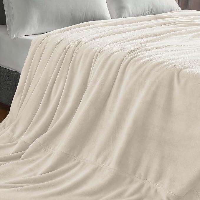 BEDELITE Fleece Blanket Soft Plush Oversized Bed Blanket Beige 120"x120" | Ultra Soft Plush Fleece, Lightweight Warmth, All Season Comfort, Fade Resistant, Machine Washable, Perfect for Sharing