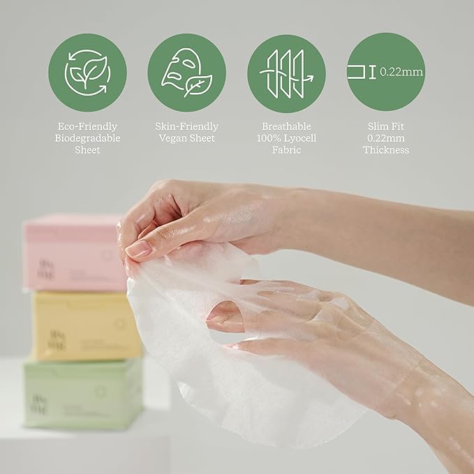 ByUR Green Wonder Daily Aqua Serum Mask (30 Count) Hydrating Moisturizing Face Mask, Soothing & Redness Treatment, Centella & Tea Tree, Sensitive & Dry Skin, Pore Tightening, Vegan K-Beauty Skincare
