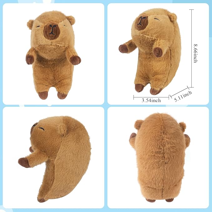 7.8" Capybara Plush – Posture Improvement Desk Buddy – Soft & Supportive Sitting Companion – Cute Stuffed Animal for Office, Study & Gift