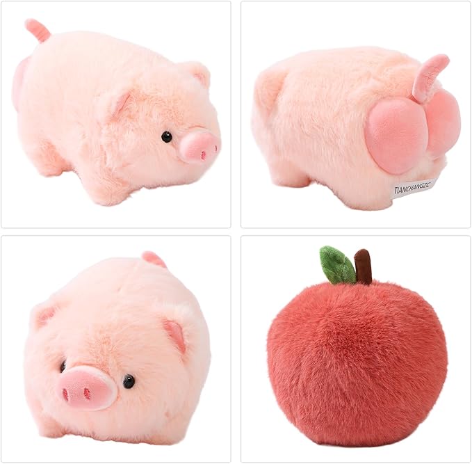 Lovely Pig Stuffed Animal Plush Pillow 9.8Inch Funny Detachable Pig Toy Soft Plushie Pillow Cute Animal Ornaments Party Decor Birthday Gift for Boys and Girls