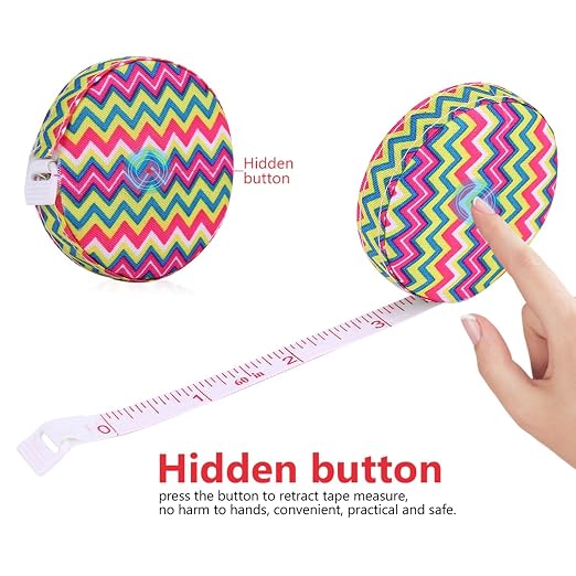 Haofy 150cm 60in Retractable Tape Measure for Body Fitness Measuring Chest Waist Hip Thigh Arm Shank Suitable for Adults Children Workout Tracking (No. 1 Water Ripple)