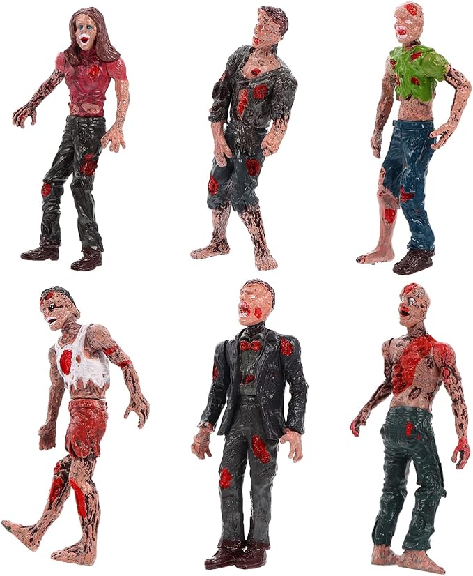 Zerodeko 12 PCS Toy Zombie Action Figures with Movable and Detachable Joints, Mini Zombie Figurines for Presents, Decoration, and Party Favors