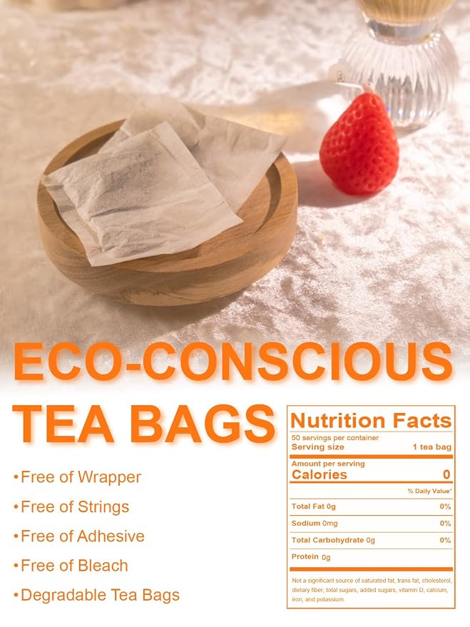 TeeLux Barley Tea Bags, Pure Roasted Barley Tea, Caffeine Free, Sugar Free, Nutty Flavor, 2g x 50 Bags