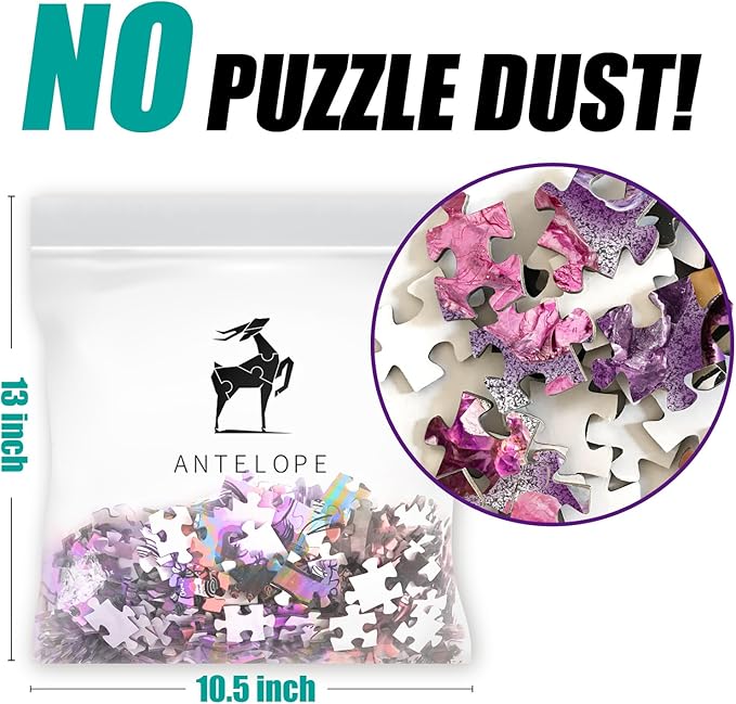 Antelope - 1000 Piece Puzzle for Adults, Chromatic Crystals - Jigsaw Puzzles 1000 Pieces, High Resolution, Matte Finish, No Dust