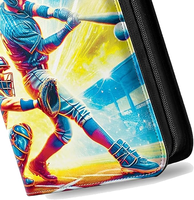 Zipper Cards Binder for 900-Pocket Baseball Trading Cards, Premium Collectible Cards Book Album With Removable Sleeves for MTG, TCG & Sports Cards - Gifts for Girls and Boys