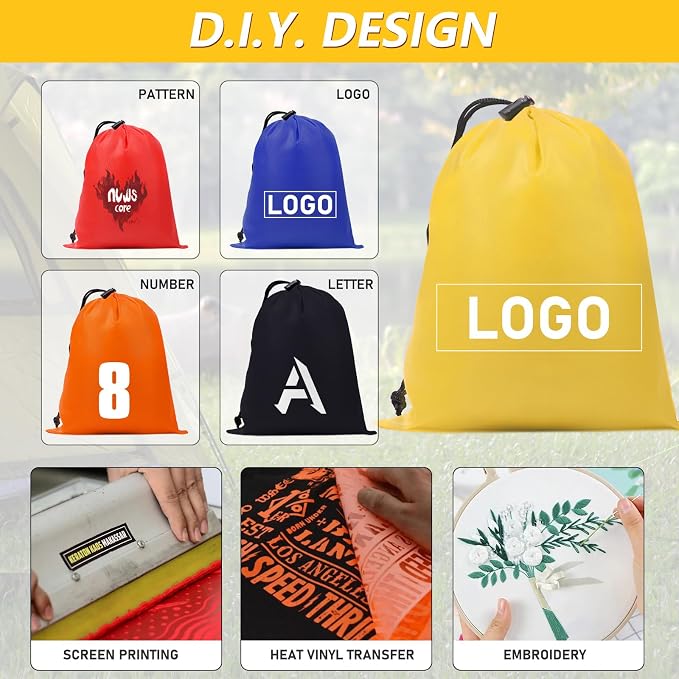iMucci Upgrade Drawstring Bag Sack Nylon Bag Ditty Bag for Gym Traveling, Hiking, Yoga, Shopping