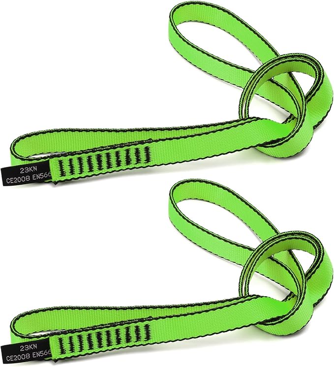 18MM Nylon Climbing Sling Runner 23KN CE2008/EN566 Strong Webbing Straps for Rock Climbing,Mountaineering, Rappelling, Swing, Yoga Hammock etc