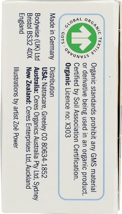 Natracare Non-Applicator 100% Organic Cotton Tampons, Super, Totally Chlorine Free, Biodegradable and Compostable (12 Pack, 240 Tampons Total)