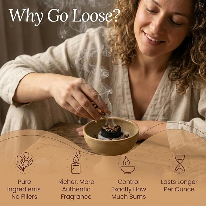 Purify Your Space Blend, Forest Scent, Menthol, Lemongrass, White Sage and Rosemary.- Natural Resin, Essences & Herbs Mix, 1.19 Ounces.