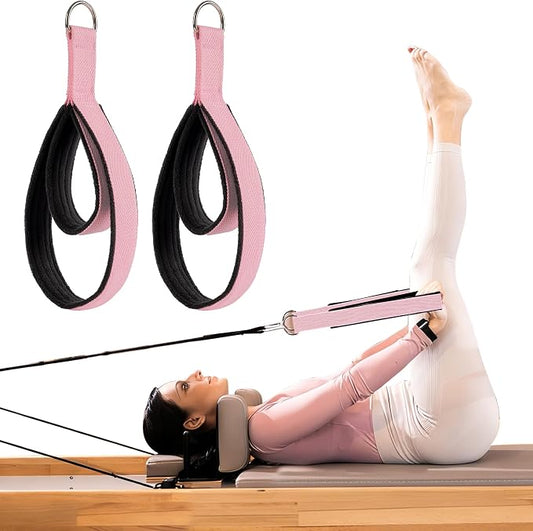 Wonderful Day 2PCS Pilates Straps for Reformer, Comfortable Enhanced Thickness, Fitness Pilates Double Loop Exercise Straps for Home Gym Workout