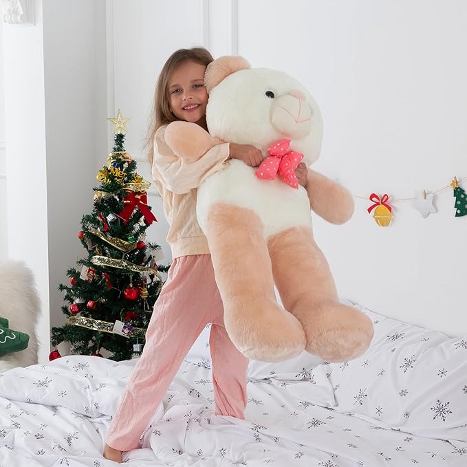 Big Teddy Bear Giant Stuffed Animal Big Plushies Large Stuffed Animals 3 Feet Stuffed Bear Huge Teddy Bear Plush Toy for Girlfriend Wife 36 Inch Apricot Halloween Christmas