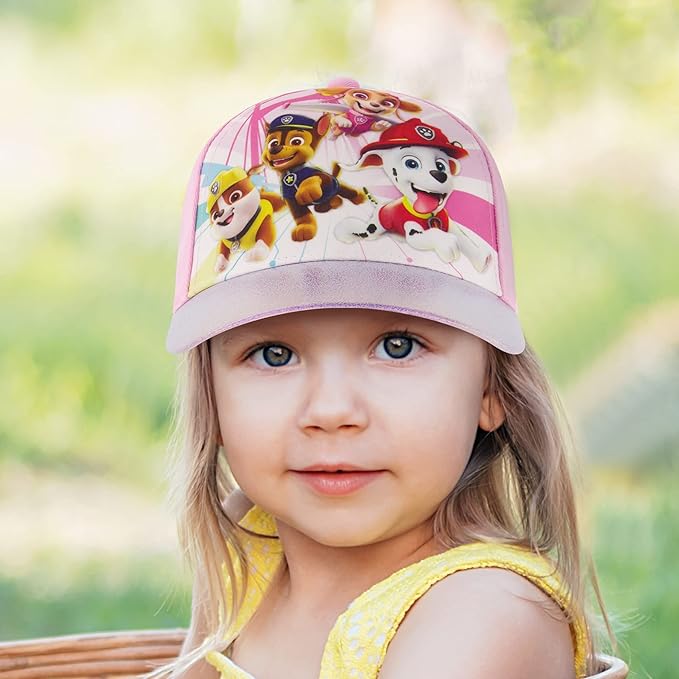 Nickelodeon Girls Cap, Paw Patrol Adjustable Toddler Hat For Ages 2-4 Baseball Cap, Pink, 2-4T US