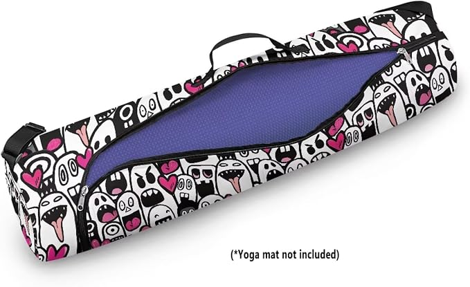 Yoga Mat Bag with Adjustable Shoulder Strap and Handle Zipper, 30in Wide x 6.3in Diameter for Yoga Mat Storage